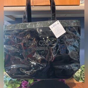 NWT Jimmy Choo Parfums Black Patent Tote Bag